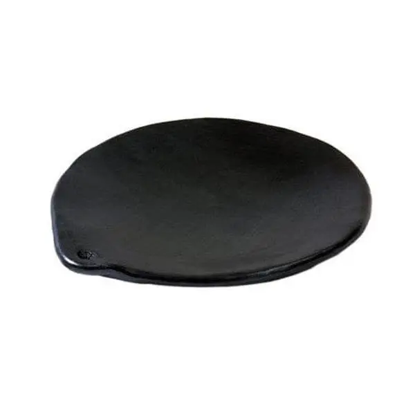 Authentic Chamba Comal - Black Clay Concave Griddle for Heating Tortillas and Roasting Veggies  - Stovetop & Oven Safe – Handmade in Colombia