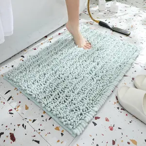 Soft Chenille Bath Mat, Non-slip Bathroom Rug, Thick Absorbent Bath Mat, Water Absorbent Mat, Bathroom Accessories, Bathroom Decor, Home Supplies, Bathroom Mats