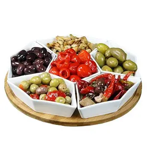 Elama Signature 12" 7-piece Lazy Susan Server Set