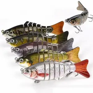 Fishing Lures Multi Jointed Fish Kits Slow Sinking Lifelike Swimbait for Bass Trout Freshwater Saltwater Crankbaits Multi-Color Options