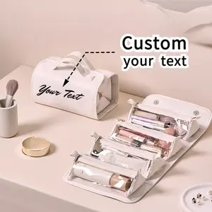 Personalized Makeup Bag with Custom Name - Custom Elegant Makeup Organizer for Women's Travel & Daily Use - Durable Makeup Case for Bathroom - Perfect Birthday/Anniversary Gift
