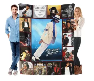 Michael Jackson's high-quality flannel blanket - The premium flannel material is super soft and comfortable. Ideal for travel bedding, sofas, camping beds, Mother's Day, Valentine's Day, birthday, and Christmas gifts.