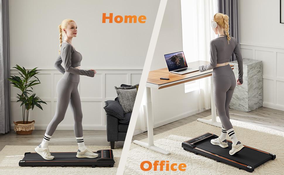 Compact Armless Treadmill for Small Spaces, Quiet Under-Desk Walking Pad, Slim & Portable Design for Home Office Workouts, Easy to Store, Ideal for Apartments and Work-from-Home Fitness GIfts