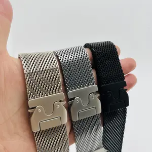 Suitable for Apple Watch Ultra 2/Ultra, stainless steel watch band is unisex - Metal wristband with parachute buckle (49mm, 46mm, 45mm, 44mm, 42mm, 41mm, 40mm, 38mm) - Suitable for iWatch Series 987654321SE (Watch band only, watch not included)
