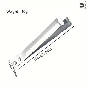 A must-have for the kitchen! Stainless steel garlic peeling clip. It allows you to peel garlic easily and makes you a garlic peeling master in no time. It also serves as a pair of tweezers and a hair removal tool. It's a practical kitchen utensil.