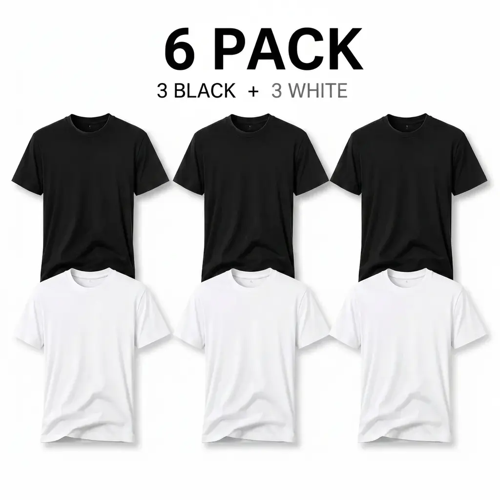 Unisex Crew Neck Short Sleeve T-Shirt, Men’s Casual Graphic Streetwear Tops, Slim & Oversized Fit, Black and White Options