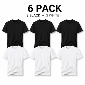 Unisex Crew Neck Short Sleeve T-Shirts, Men Casual Graphic Tee Tops, Slim & Oversized Fit Available in Black & White