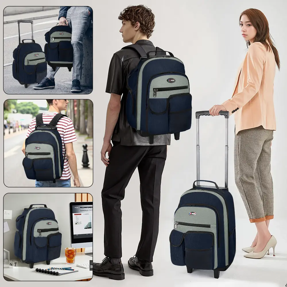 2 in 1 Travel Backpack - 20 Rolling Handbag for Men and Women with Telescoping Handle & Trolley Wheels Unisex - TikTok Shop 2 in 1 Travel Backpack - 20 Rolling Handbag for Men and Women with Telescoping Handle & Trolley Wheels Unisex - TikTok Shop