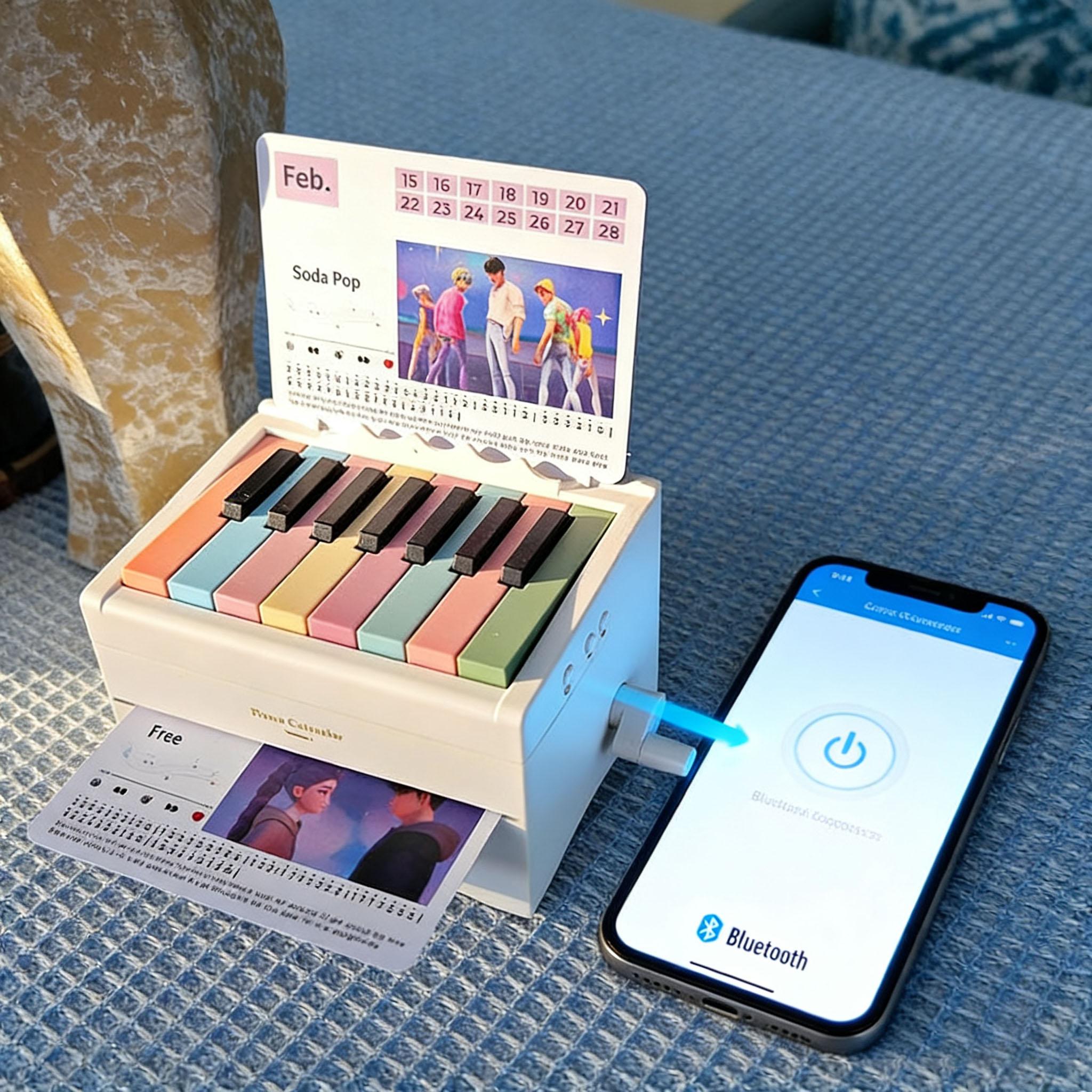 Bluetooth Hand-Cranked Mini Piano Calendar with Speaker – Playable Desktop Music Decor, Creative Gift for Birthdays/Weddings/Christmas Bluetooth Hand-Cranked Mini Piano Calendar with Speaker – Playable Desktop Music Decor, Creative Gift for Birthdays/Weddings/Christmas