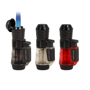 Vertigo Sputnik Triple Flame Lighter with Large Flame Adjuster & Single Action Ignition for Reliable High-Quality Lighting