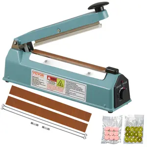 Father's Day Gift Spring new arrivals Impulse Sealer 8 inch, Manual Heat Seal Machine with Adjustable Heating Mode, Iron Shrink Wrap Bag Sealers for Plastic Mylar PE PP Bags, Portable Poly Bag Sealing Machine with Extra Replace Kit