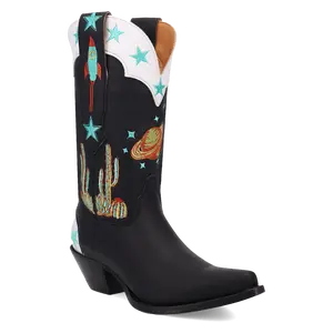 Dingo Ladies Space Cowgirl Black Leather Western Boot DI2396-BK