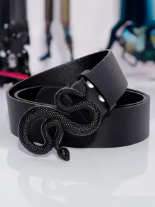 1 Piece Y2K Fashionable Simple Snake Design Buckle Belt, PU Buckle Belt, Casual Waistband for Jeans Short Skirt, Pu Leather Belts