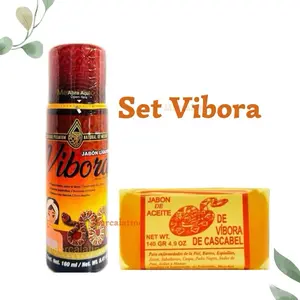 Vibora Set - Liquid Soap & Bar Soap for Facial Cleansing - 5.4 oz & 4.9 oz - Natural Mexican Skincare Cleanser - Comfortable & Reliable