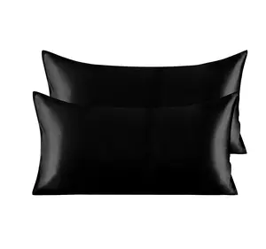 2-Pack Satin Silk Pillowcases for Hair & Skin – Silky Soft with Envelope Closure – Cooling, Luxurious & Gentle on Skin – Unisex Gift for Women & Men