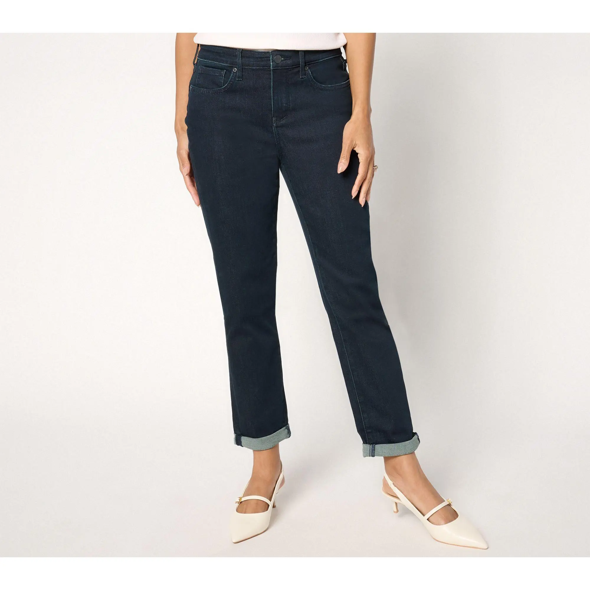 NYDJ Margot Girlfriend Cuffed Jean -Midnight Falls