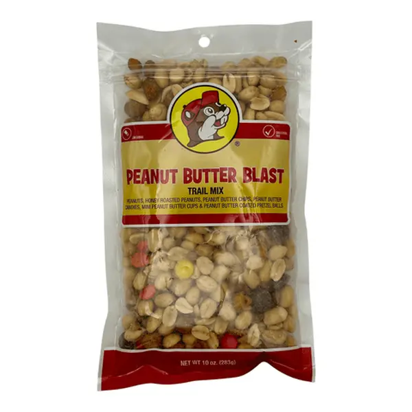 Buc-ee's Peanut Butter Blast Trail Mix - Natural, Protein-Rich, High-Fiber Nutritious Snack with Almonds, Seeds, Dried Cranberries, Mixed Ingredients for Outdoor Adventures