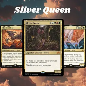 MTG Proxy 100+ Card Commander Deck Sliver Queen Token Combo & Infinite Spawn Synergy Strategy Theme Ready to Play Magic Style Deck Perfect Gift for Collectors and Card Players
