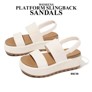 CYNLLIO Womens Platform Water Sandals Chunky Wedge Sole Open Toe Comfy Waterproof Summer Walking Beach Vacation Essentials Stylish Trendy Beachwear Shoes