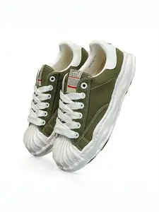 Japanese Deconstructed Shell Toe Dissolving Shoes, Thick Laces, Comfortable Breathable Sneakers, Casual Fashion Footwear