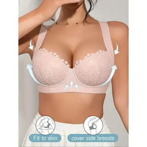 Women's Solid Color Push Up Bra, Soft Comfortable Breathable Adjustable Strap Bra, Fashionable Lingerie for All Seasons, Soft Comfy Bra