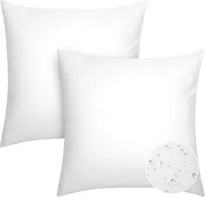 Pack of 2 18x18 Outdoor Pillow Inserts, Water Resistant Throw Pillow Inserts, Cushion Inner Pads for Patio, Furniture, Sofa, Bed, Living Room, Garden Decorative  Pillow Inserts