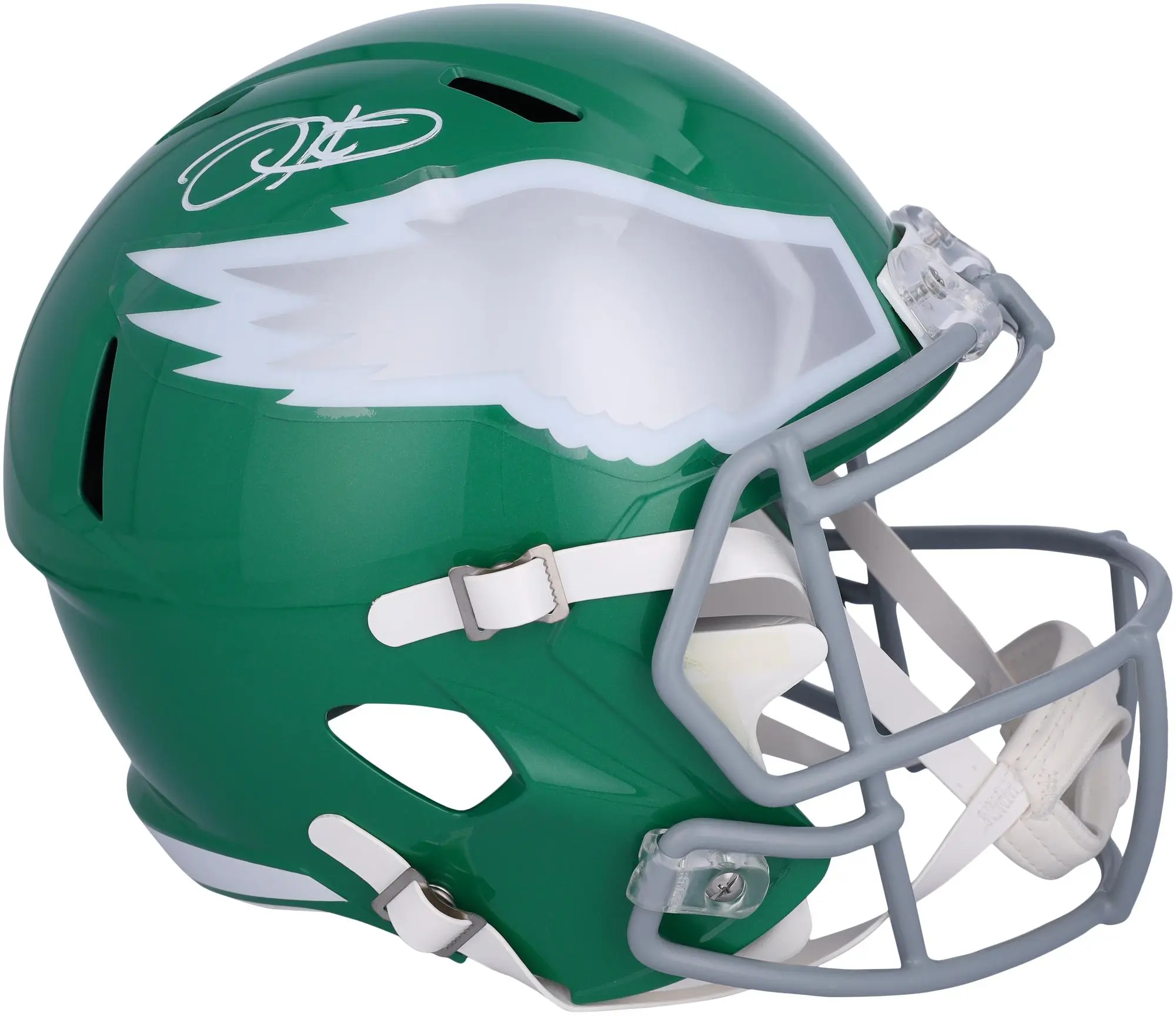 Jalen Hurts Philadelphia Eagles Autographed Kelly Green Speed Replica Helmet - Fanatics Authentic Certified