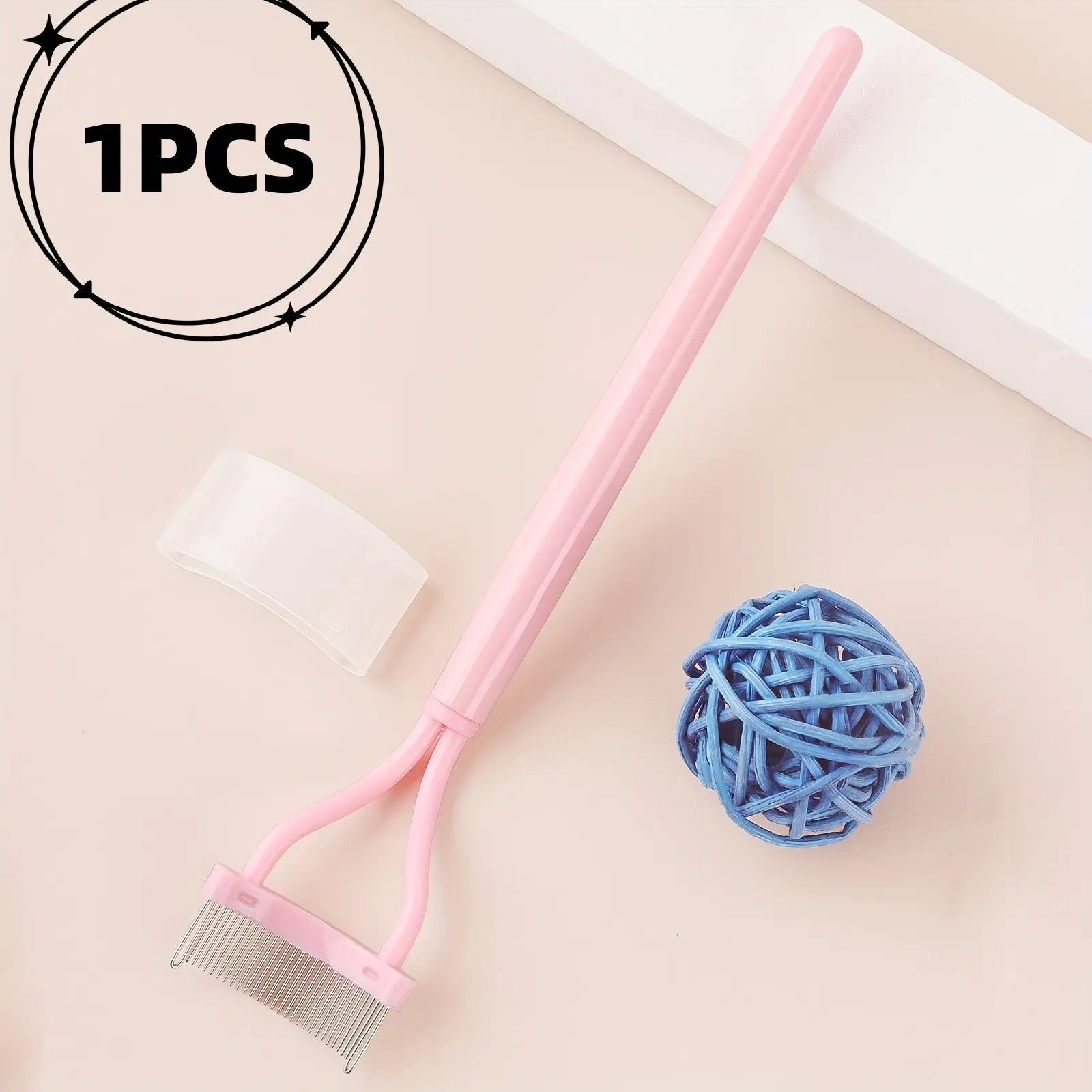 1PC Eyelash Separator Comb, Lash Brow Grooming Tool, Stainless Steel, Plastic, Lightweight, Portable Makeup Tool, Gentle on Lashes, for Mascara Application, Daily Eye Makeup Aid