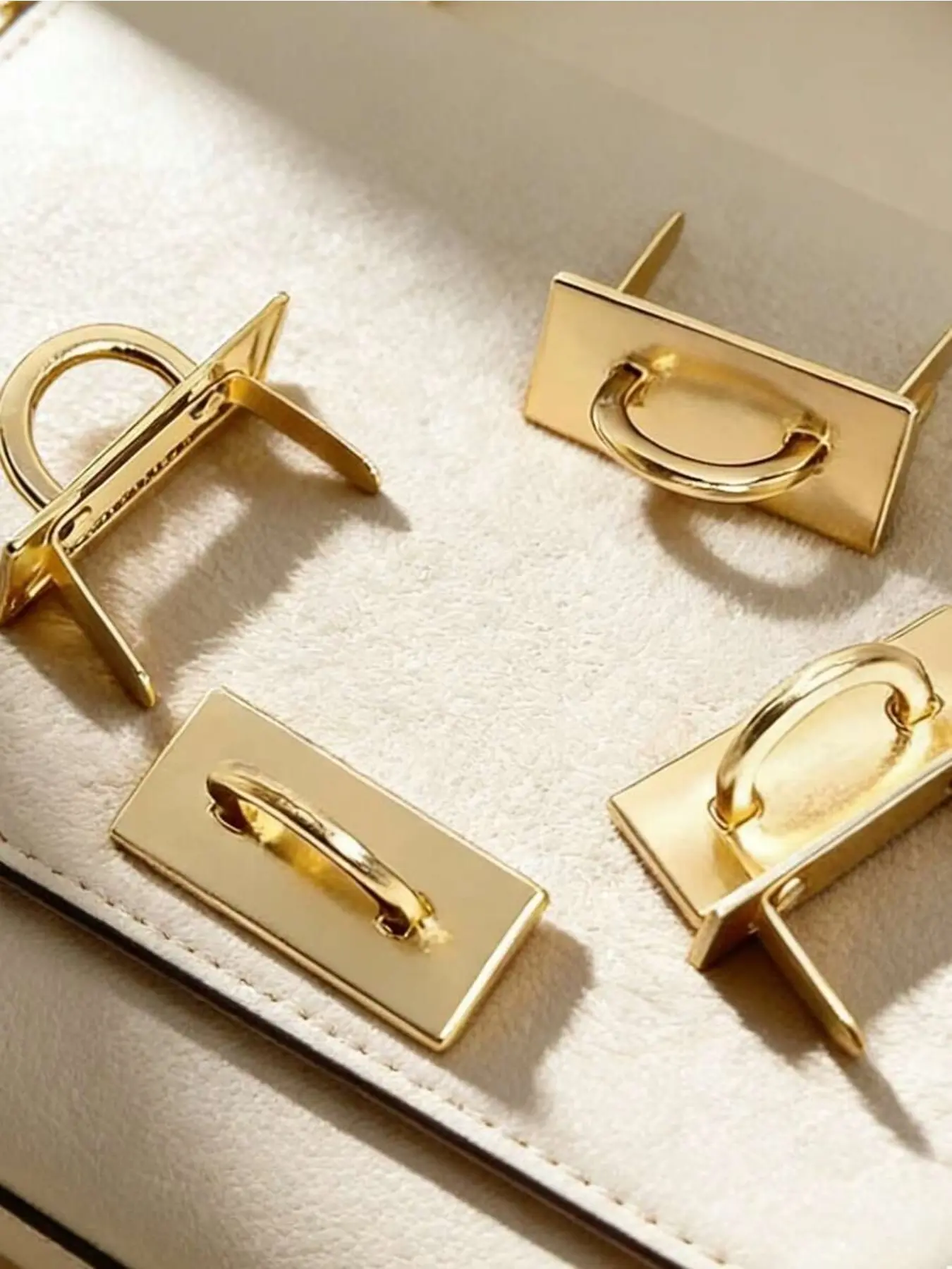 4-Piece Zinc Alloy Arch Buckle, DIY Wallet Bag Hardware, Adjustable Rust-Resistant, Fashion Designer Tool, Unisex