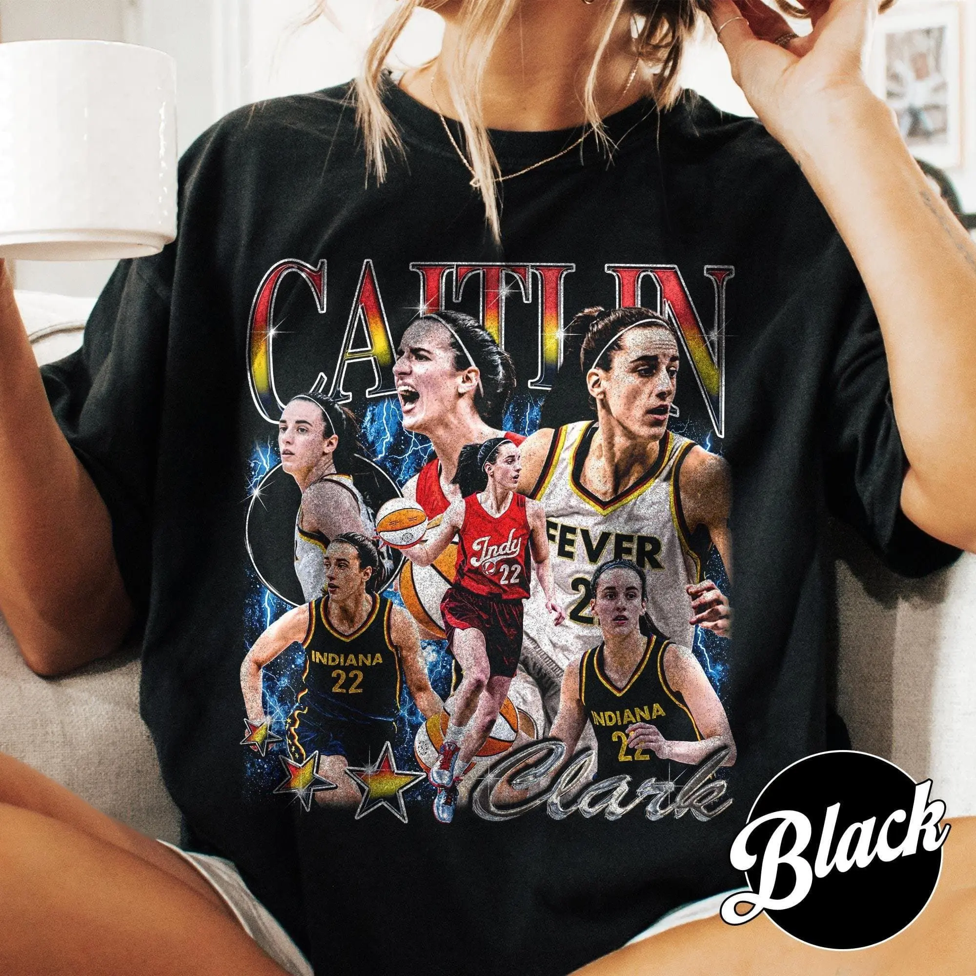 [Sale Up To 50%] Unisex Retro Bootleg Caitlin Clark #   22 Indiana Women Basketball Comfort Colors Shirt