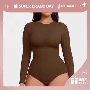 FeelinGirl Seamless long-sleeve bodysuit for outerwear Super Brand Day #Summervibes
