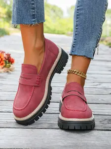 Women's Fashion Loafers, Durable Anti-Slip Height Increase, Simple Elegant Style, Perfect for Daily Wear, School, Work