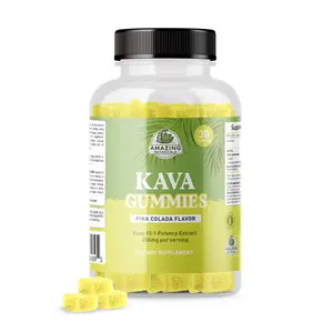 Kava Gummies 250mg – Tropical Piña Colada Flavor – Relaxation & Calm Support – Vegan, NON-GMO, Gluten-Free