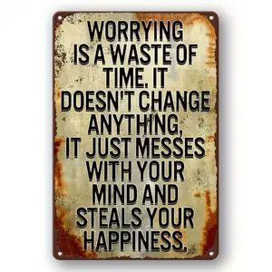 Inspirational Metal Tin Sign, Retro Rustic Wall Art, Humorous Motivational Plaque, Suitable for Home, Bar, Cafe, Garage, for Man Cave, Garden, Farmhouse Decor, Wall Hanging