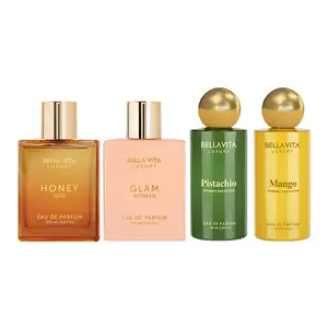 Sweet Rebellion by BellaVita Luxury | 4x100 ml Perfume Set | Honey Oud, Mango, Pistachio & Glam Woman | Luxury Unisex Perfume for Men & Women | Long Lasting, Fruity, Floral, Sweet, Spicy & Woody Notes | Luxury, Vegan & Cruelty Free Eau De Parfum Carefully