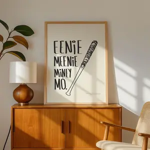 The Walking Dead Negan Quote Poster - Lucille Bat Art Print For Twd Fans