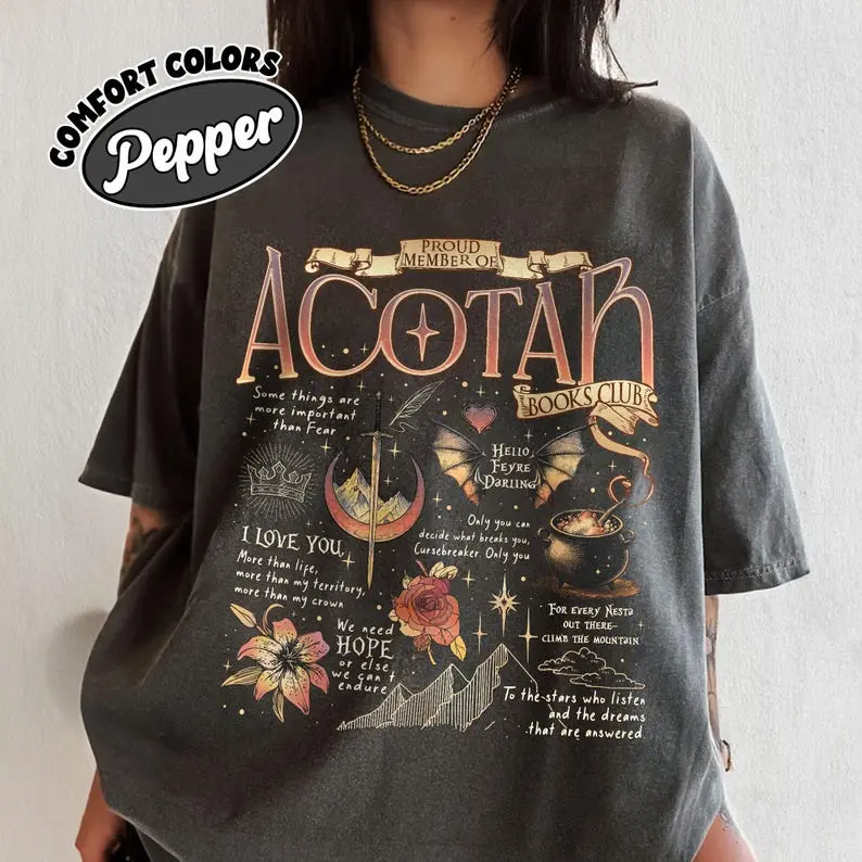 Acotar Quotes s Shirt, Proud Member Of ACOTAR Books Club Shirts, The Night Court T Shirt, SJM Inspire Bookish Gift