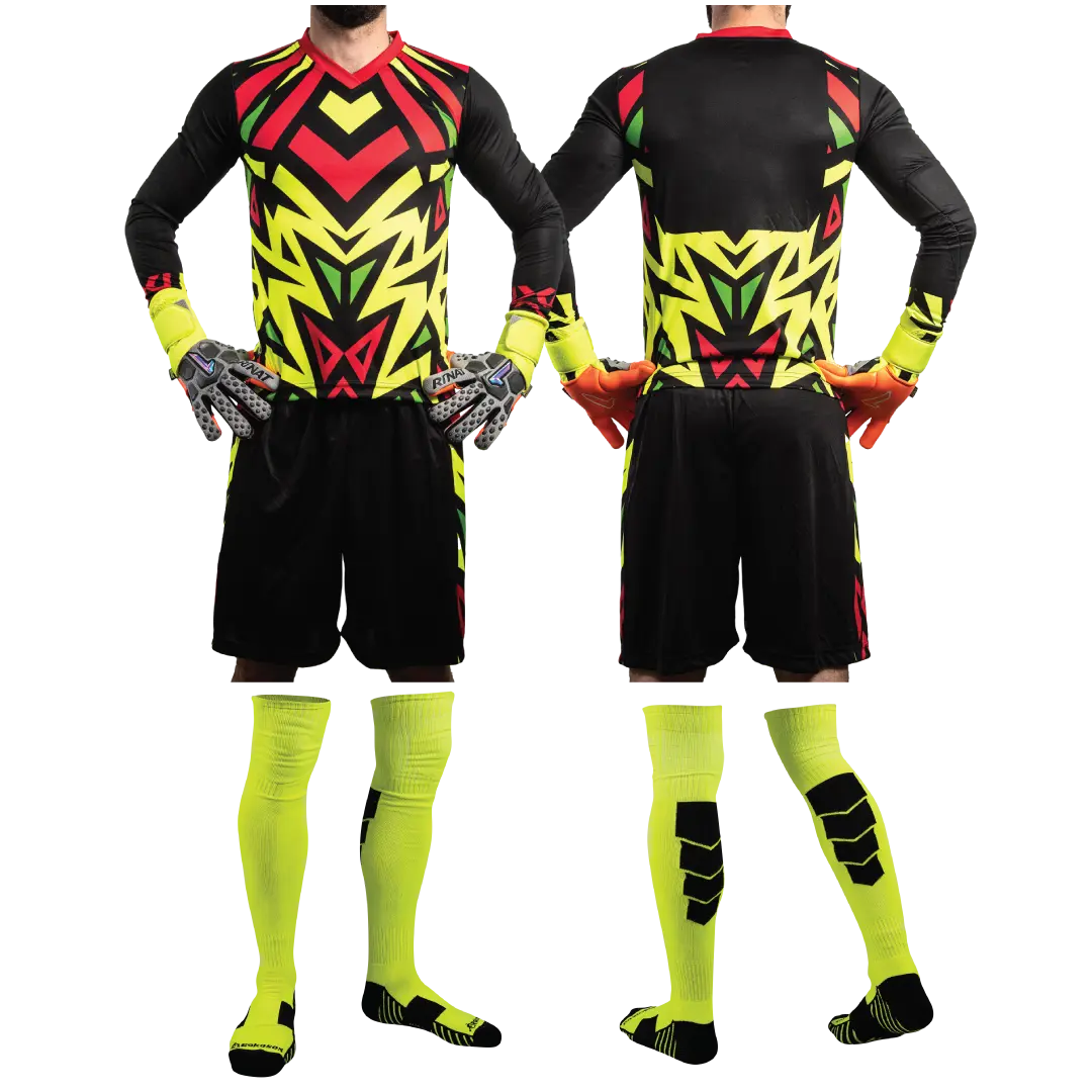 BRODY III Goalkeeper kit Jersey (Long or Short Sleeve), Short and Socks Tribute to Jorge Campos Legendary Goalkeeper