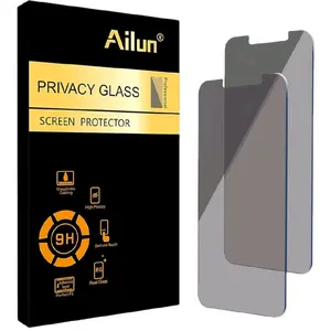 2 Pack Privacy Tempered Glass Screen Protector for iPhone 13/13 Pro/14/16e 6.1" Anti-Spy 9H HD Clear Bubble-Free