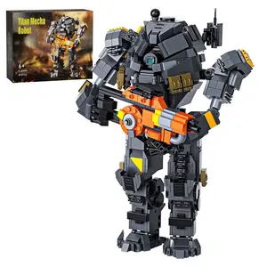 Titanfall Vanguard Mech Ion Model Moc Building Blocks, Educational Robot Toy, Desk Decor, Birthday Gift, 875 Pieces