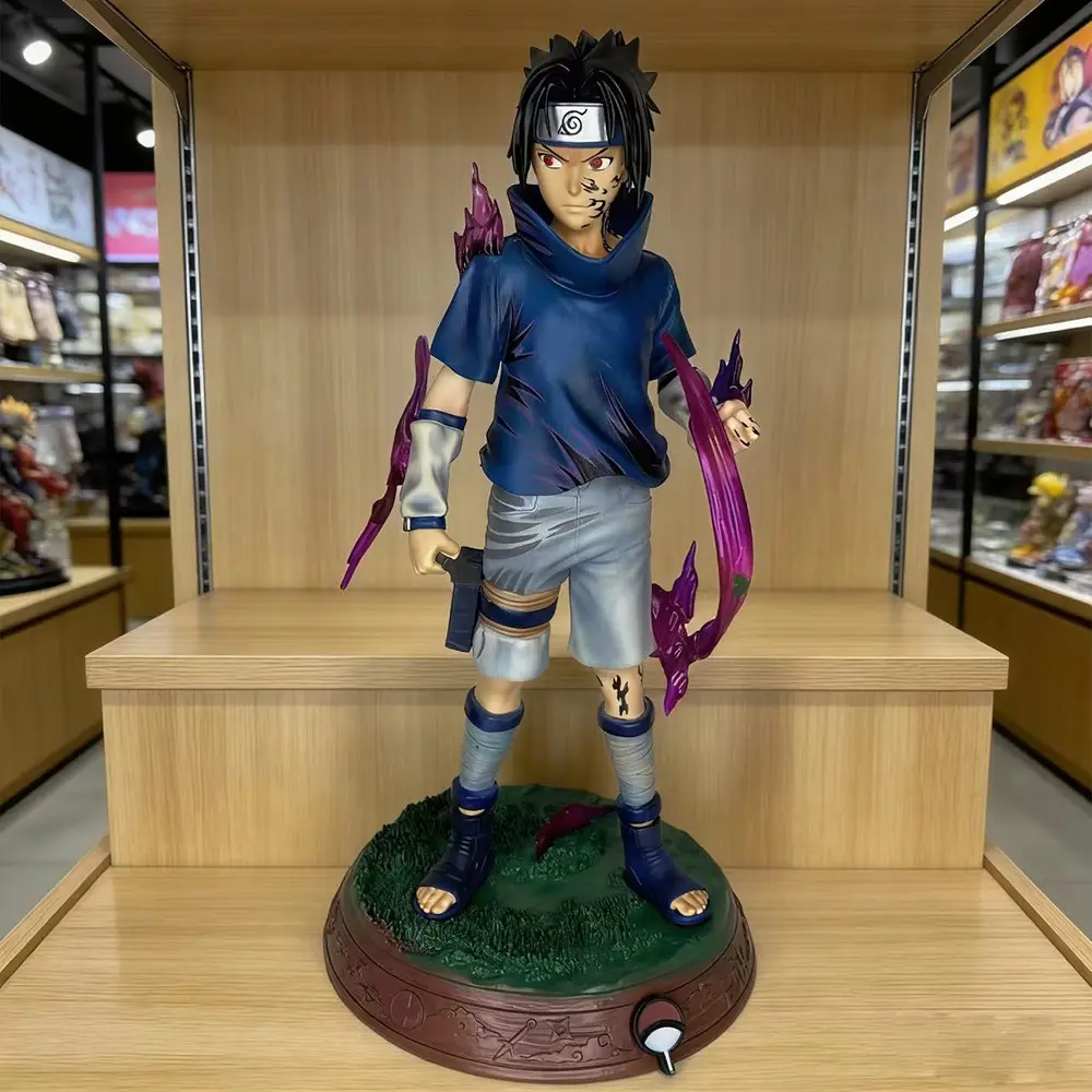 Naruto Shippuden Collectible Statue, Limited Edition Sasuke Uchiha, Lightning Effect, Anime Figurine, Gift for Fans, Uchiha Figure