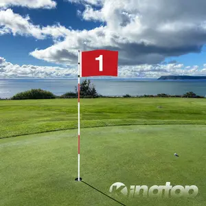 DuraRange Golf Flagstick 6ft, 5-Section Design, ABS Hole Cup, 420D Nylon Flag for Backyard Practice Putting Green | Driving Range | Country Club, 1-Pack