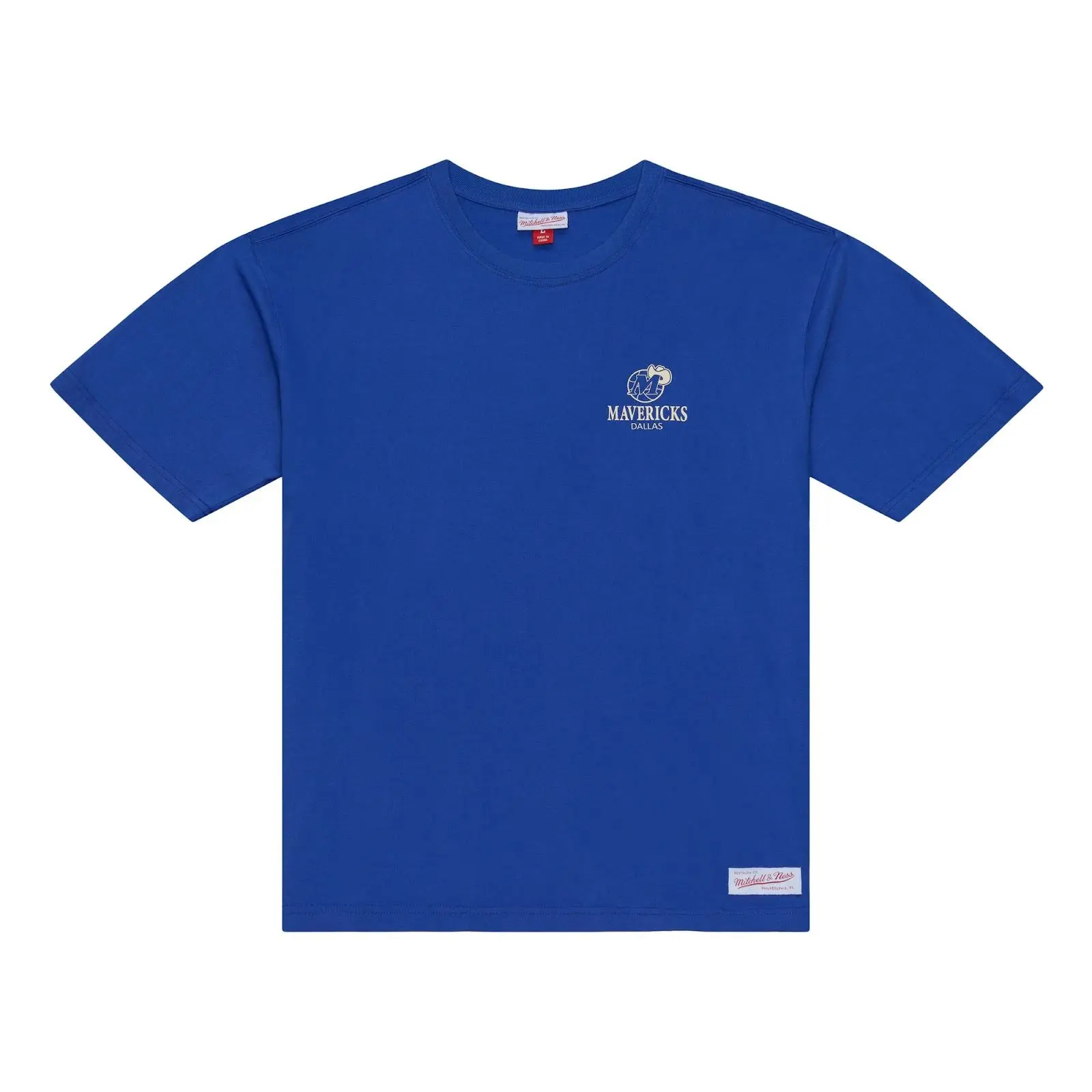 Dallas Mavericks Blue Core Essentials T-Shirt NBA Throwback Tee Graphic Vintage Fan Gear Mitchell & Ness