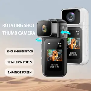 2.7k HD outdoor Security Smart cat Dog Camera, thumb Portable body activity camera Smart Home Indoor Cam Phone App，180° Pet  magnetic Camera fathersdaygift