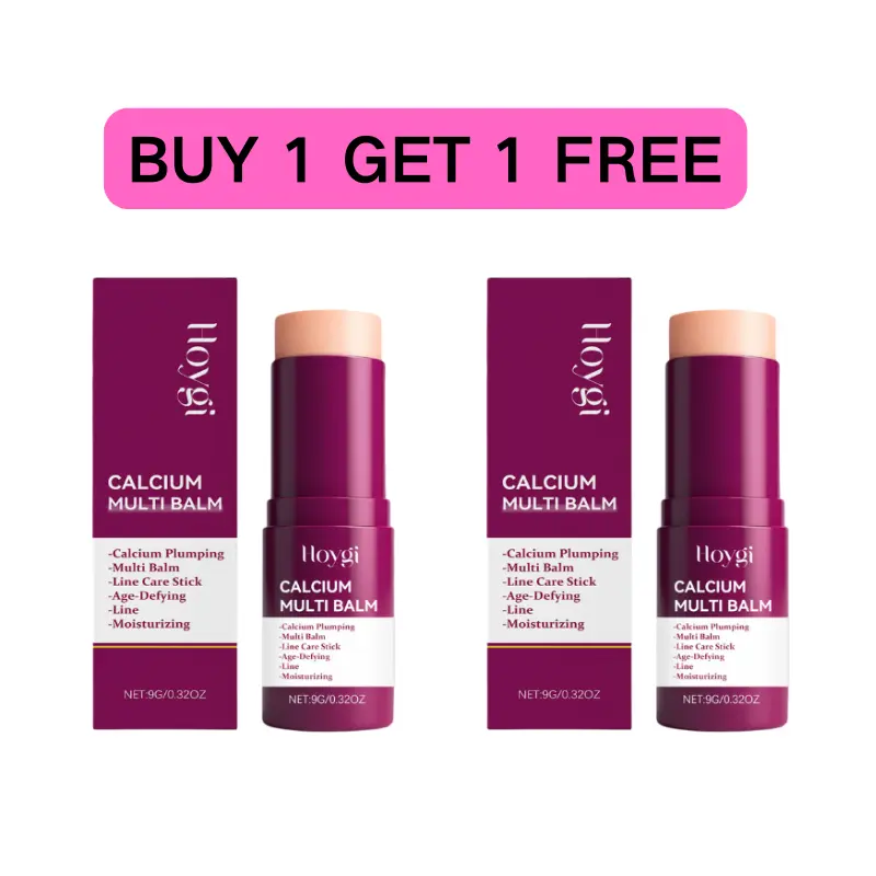 2PCS Multi-Balm WrinkleStick – Intensive Hydrating Moisturizer with Calcium, Firms Sagging Skin, Smooths Fine Lines, Glow Makeup Base, Multi-Correction Pore Cream, Lightweight Crepe Core, for Eyes, Neck, Face, [HOYGI] Anti-Aging