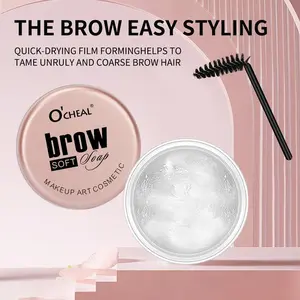 Waterproof and Long-Lasting 3D Feather Eyebrow Modeling Gel - Modeling Wax and Carving Soap for Natural eyebrow Makeup eyebrow gel Cosmetic Durable 3-prong micro-fork-tip applicator mother day Long-Lasting Tinted Brow Gel Thickening Brow Balm