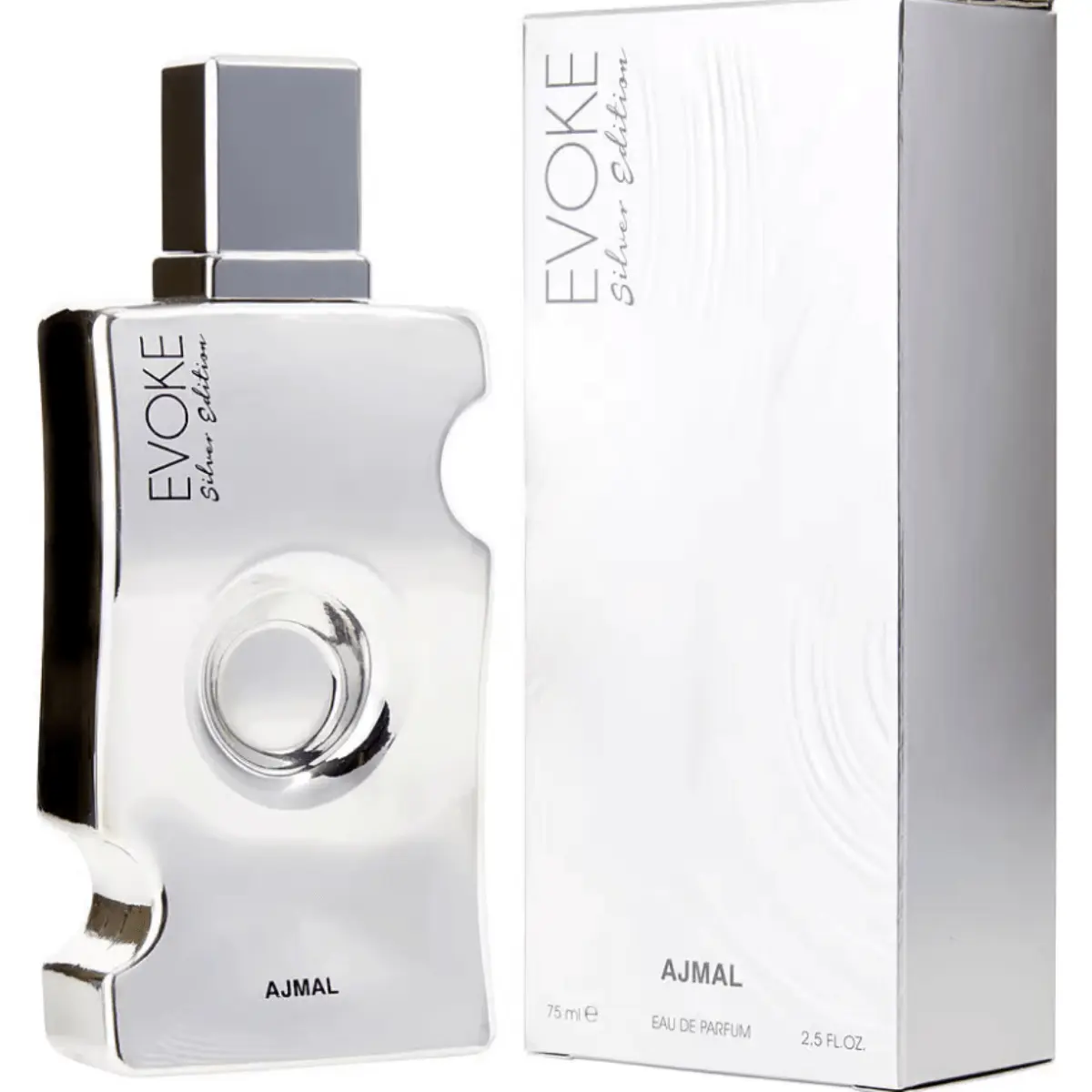 Ajmal Evoke Silver Limited Edition Women's EDP Spray - 3.4 fl oz Boxed Set, New In Box, with Amber Musk, Bergamot Mix, Spicy Woody Notes, Edp Sprays, Limited Edition Edp, Women's Fragrance