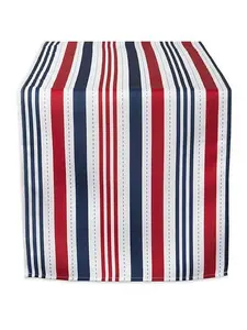 Design Imports 14" x 108" Patriotic Stripe Outdoor Table Runner