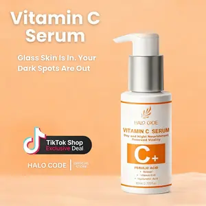Halo Code Vitamin C Serum,Retinol, Vitamin C+E, Hyaluronic Acid,  Wrinkles, Dark Spots,Skincare Hydrating Daily Moisturizer Moisture Hydrate Day and Night Nourishment skin care anti-aging acid anti-wrinkle vitiminc deeply Moisturizing Face ferulic Intense