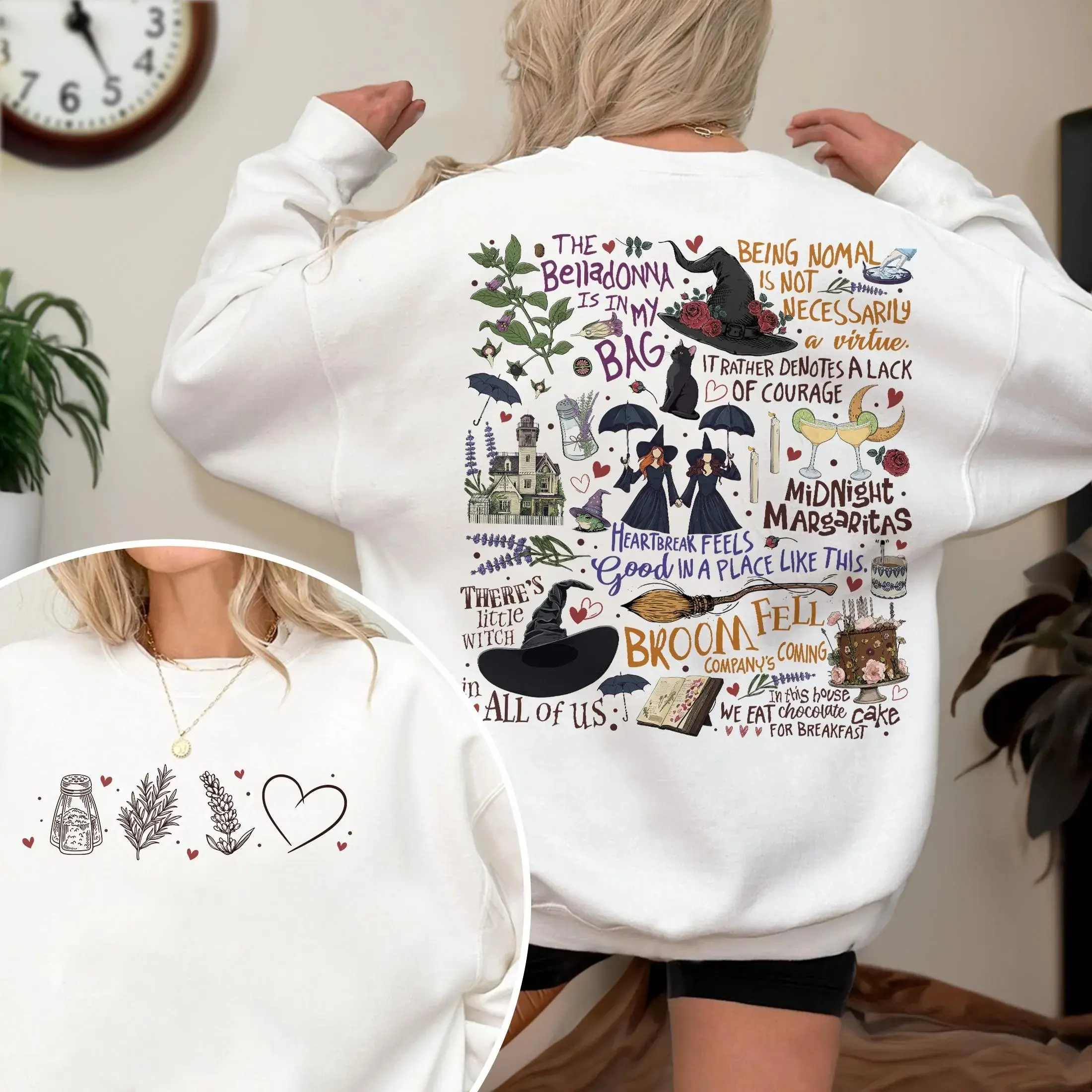 Owens Sisters Sweatshirt, Witchy Quote Graphic Crewneck Hoodie, Matching Sister Halloween Sweater, Retro 90s Sisterhood Gift